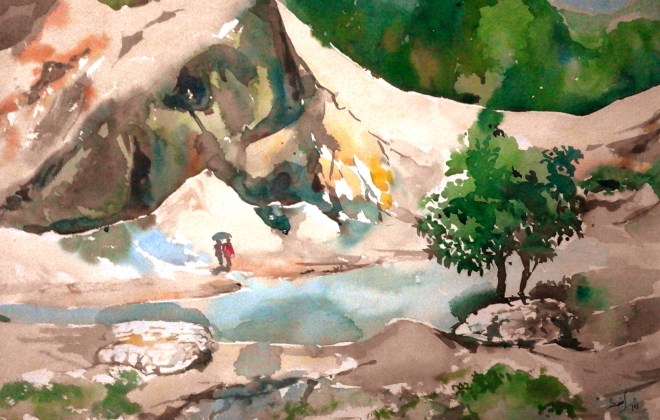 মাধ্যম: জলরং ১৪”/২২”