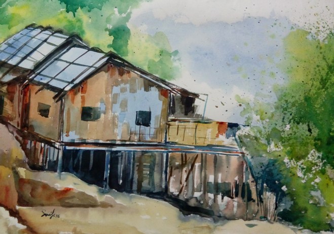 Title: Lifestyle (2015) Media: Watercolor on paper Size: 20in x 14in