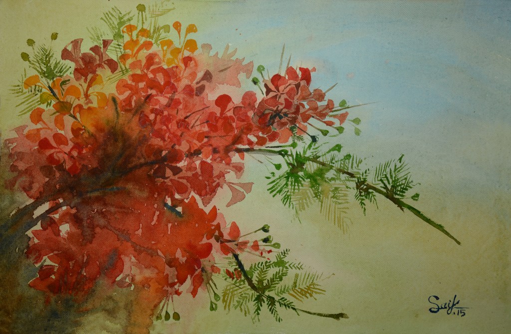 Title: Krinochura-02 Media: Watercolor on paper Size: 14” X 22”