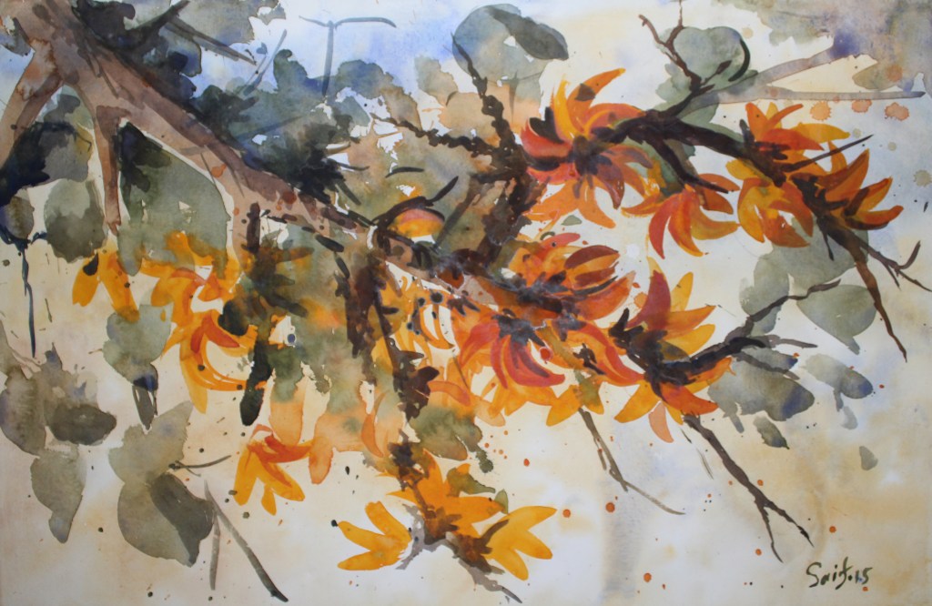 Title: Polash  Media: Watercolor on paper Size: 14” X 22”